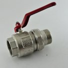 Кран латунный шаровой Itap Ideal 115 1150100 ВР-ВР полнопроходной, с рукояткой, со спускным клапаном