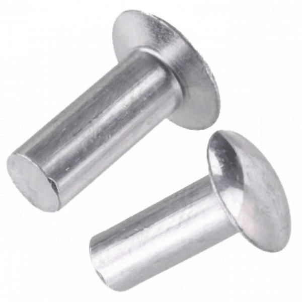 Заклепкас цилиндрическим бортиком, Диаметр: 5 мм, Материал: сталь, резьбовая